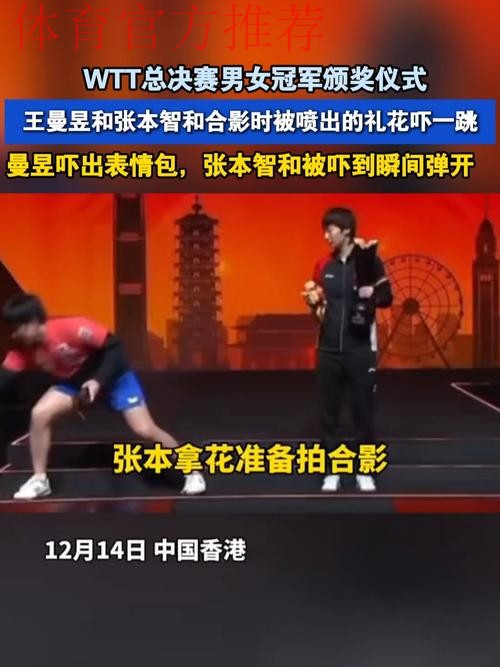 颁奖典礼搞笑两个瞬间:王曼昱被自己奖杯刮疼,张本智和被吓到 颁奖典礼搞笑两个瞬间:王曼昱被自己奖杯刮疼,张本智和被吓到